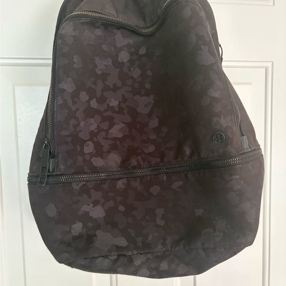 Lululemon Athletica Black Camouflage Backpack